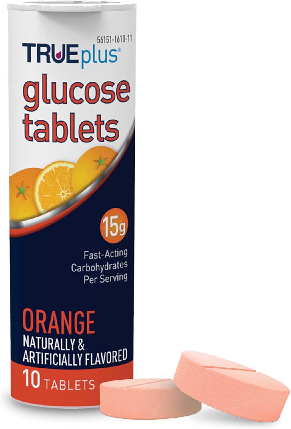 Orange Flavored TRUEplus Glucose Tablets - 6 Tubes of 10 Tablets