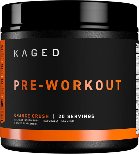 Orange Krush Pre-Kaged Pre Workout Powder | Formulated with Creatine, Beta Alanine, and Pure Caffeine | 20 Servings
