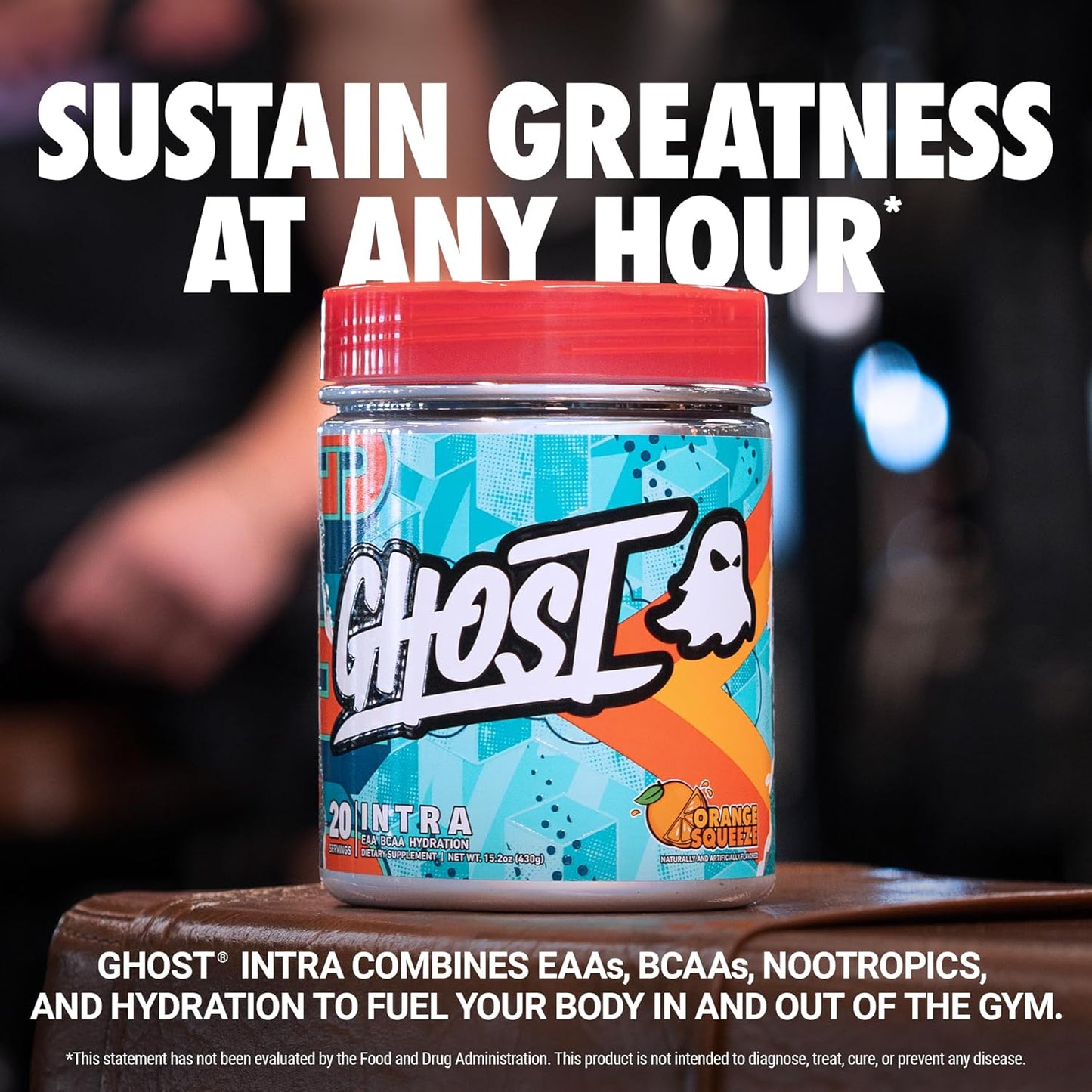 Orange Squeeze GHOST Intra Workout Powder - BCAAs, EAAs, Nootropics, & Hydration - Supports Muscle Recovery & Focus - Pre, Intra, & Post Workout Amino Acids