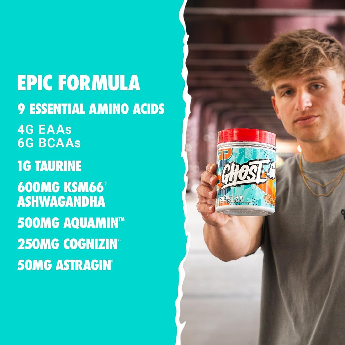 Orange Squeeze GHOST Intra Workout Powder - BCAAs, EAAs, Nootropics, & Hydration - Supports Muscle Recovery & Focus - Pre, Intra, & Post Workout Amino Acids