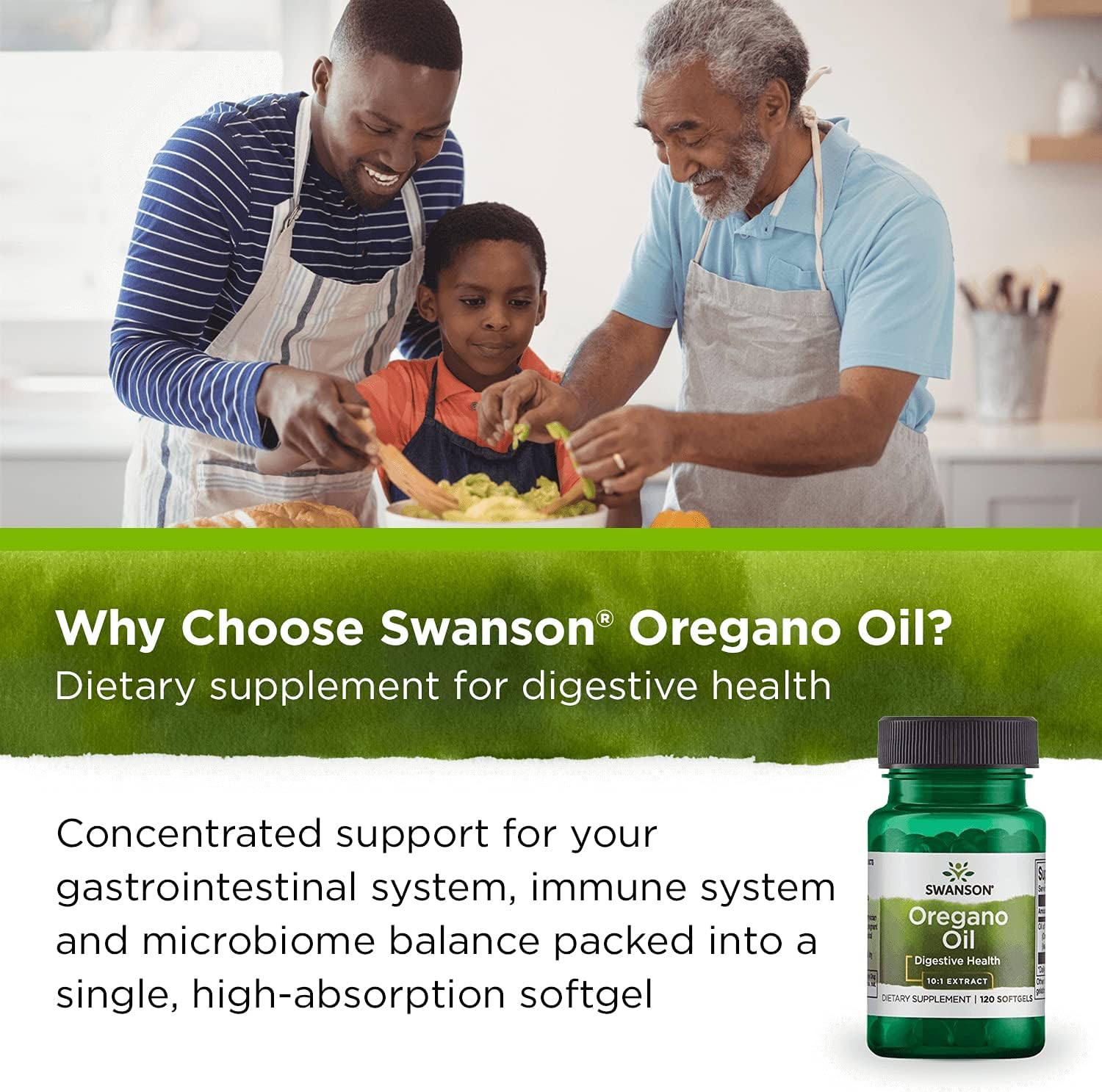 Oregano Oil Extract Softgels for Digestive and Respiratory Health - 10:1 Concentration - 120 Softgels x 150mg - Pack of 3