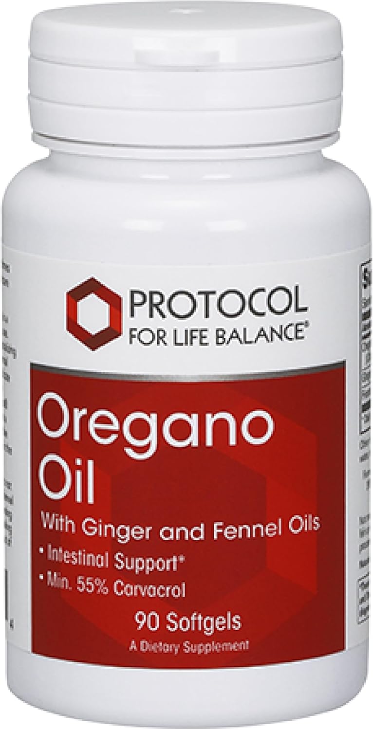 Oregano Oil Softgels with Ginger and Fennel Oil for Intestinal Support - 90 ct - Dairy and Egg Free