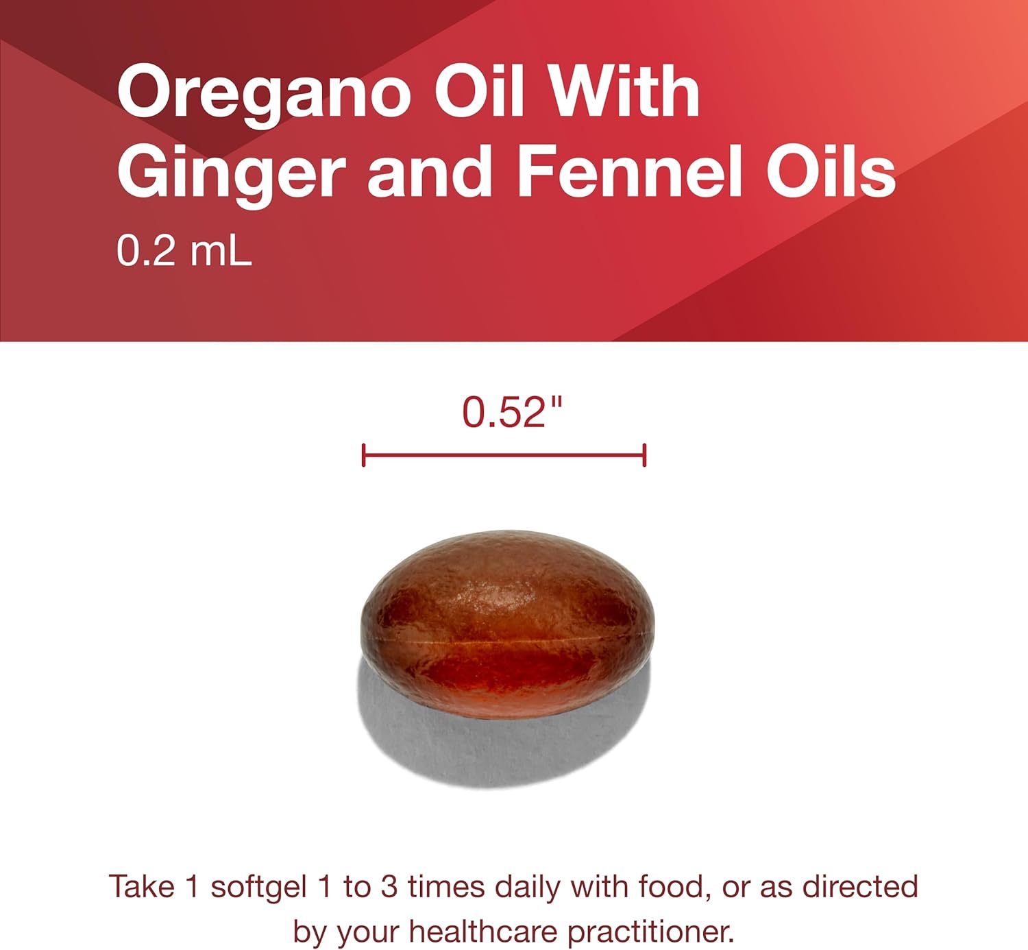 Oregano Oil Softgels with Ginger and Fennel Oil for Intestinal Support - 90 ct - Dairy and Egg Free