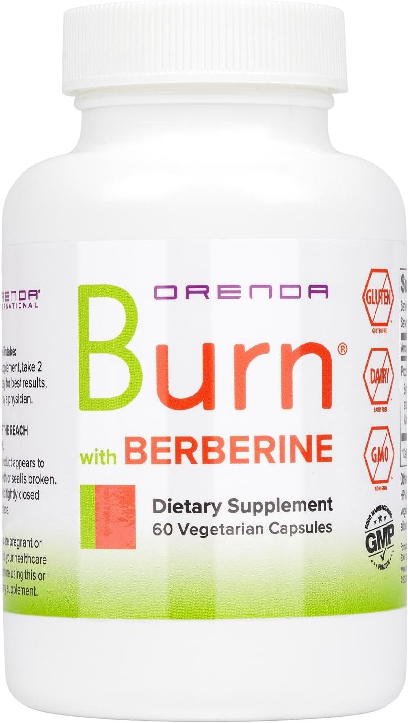 Orenda Burn Supplement - Berberine HCI, Green Coffee Extract, African Mango - Cardiovascular Support - 60 Capsules