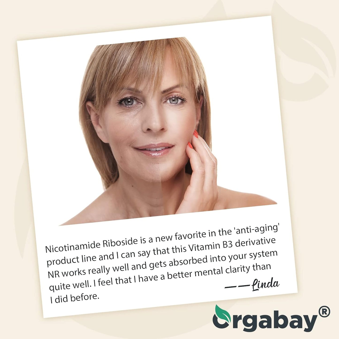 Orgabay Liposomal NR 2000 MG with TMG and Pterostilbene | NAD+ Booster for Healthy Aging | 120 Capsules