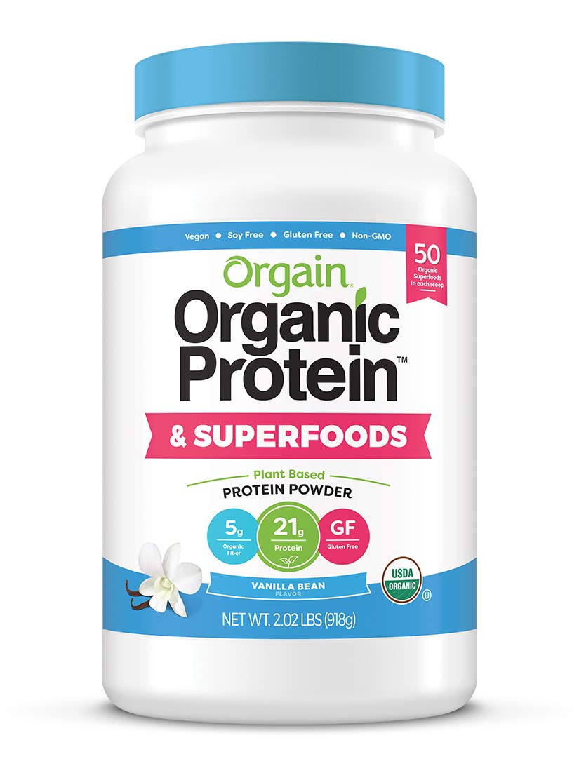 Orgain Organic Plant Based Protein Powder Bundle - Unsweetened, Vanilla Bean, & Superfoods (2-Pack)