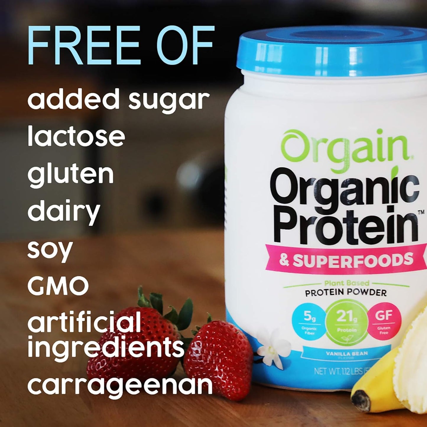 Orgain Organic Plant Based Protein Powder Bundle - Unsweetened, Vanilla Bean, & Superfoods (2-Pack)