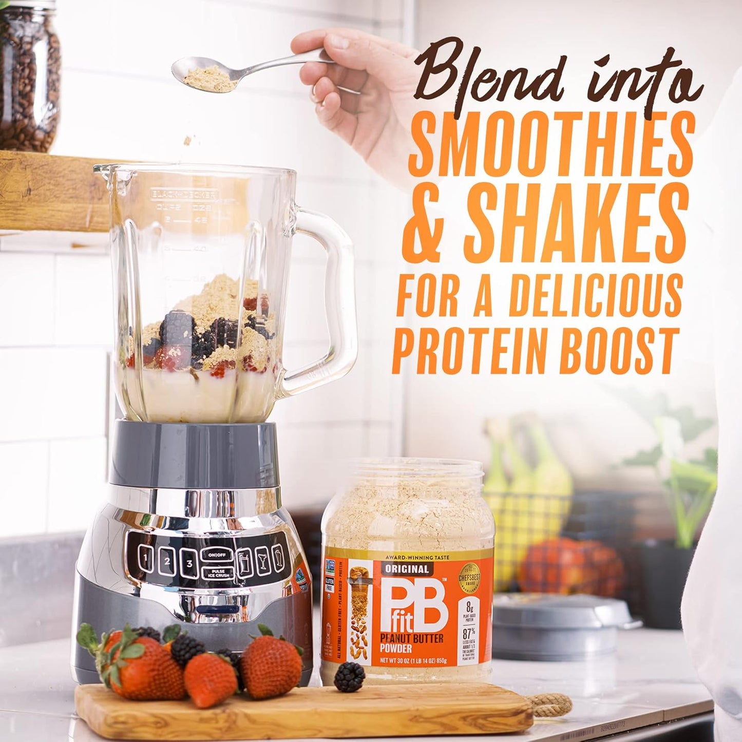 Orgain Organic Vegan Chocolate Fudge Protein Powder + PBfit Original Bundle, 2 lbs + 30 oz