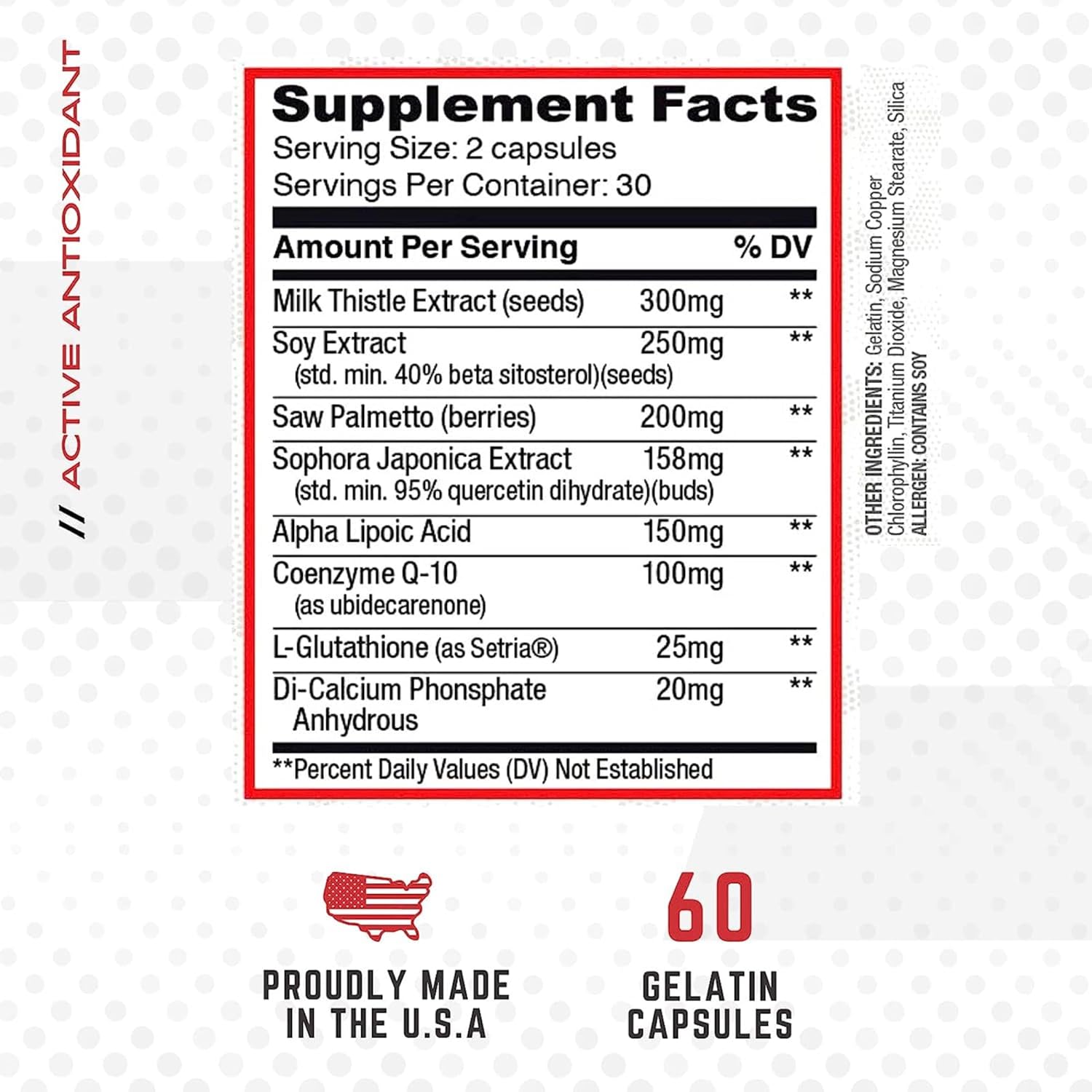 Organ Shield Plant Based Antioxidant Supplement | Purus Labs Active Antioxidants | 30 Servings, 60 Capsules