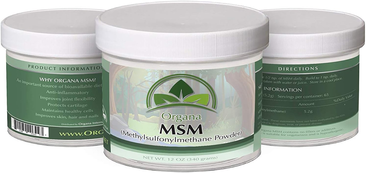 Organa's NutriNoche Opti MSM Powder Supplement for Hair Growth and Sulfur Support
