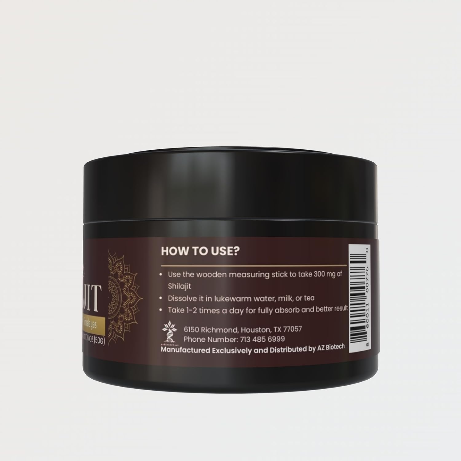 Organic 100% Pure Himalayan Shilajit Soft Resin, Rich in Fulvic Acid - 1.76 oz.