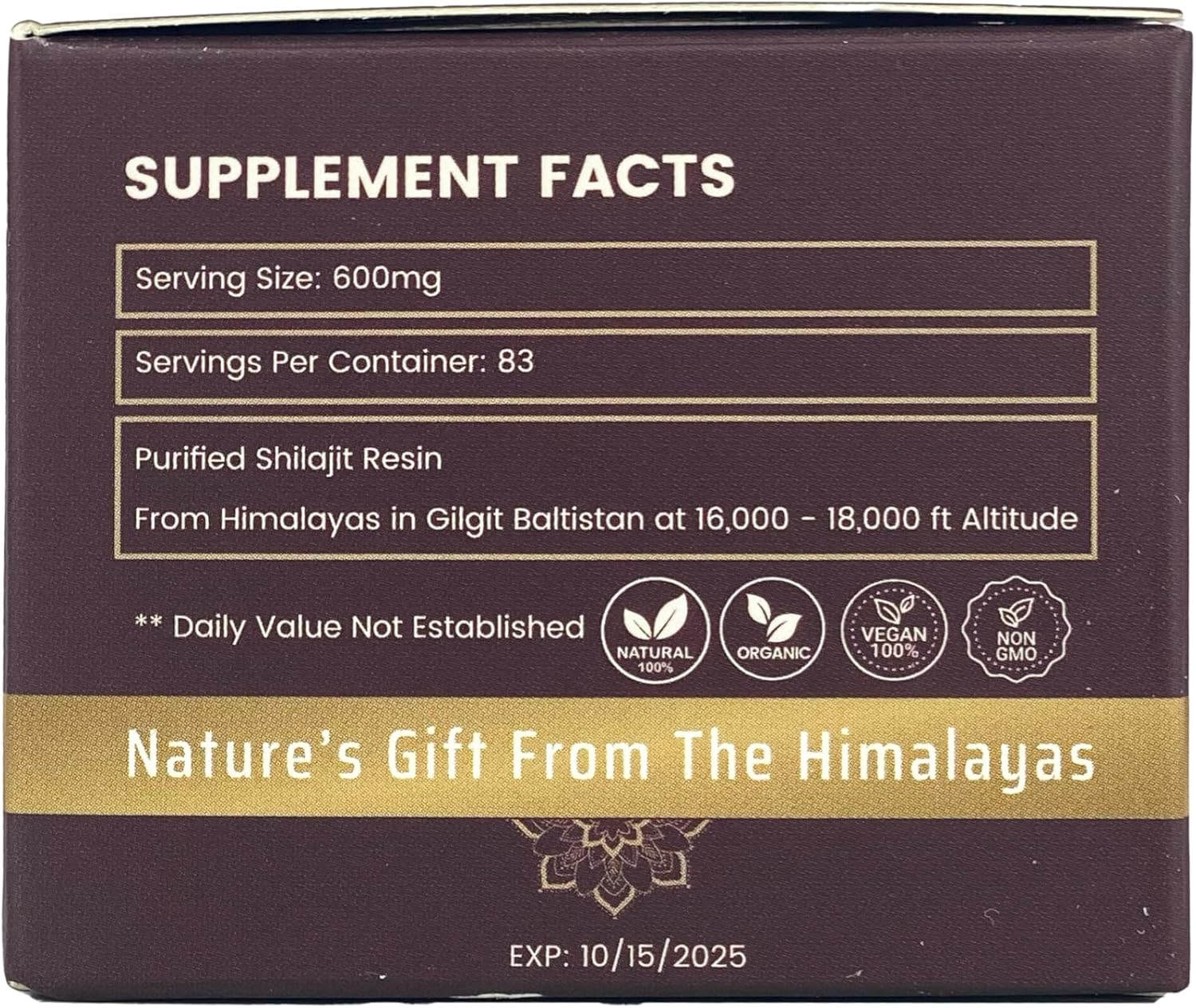 Organic 100% Pure Himalayan Shilajit Soft Resin, Rich in Fulvic Acid - 1.76 oz.