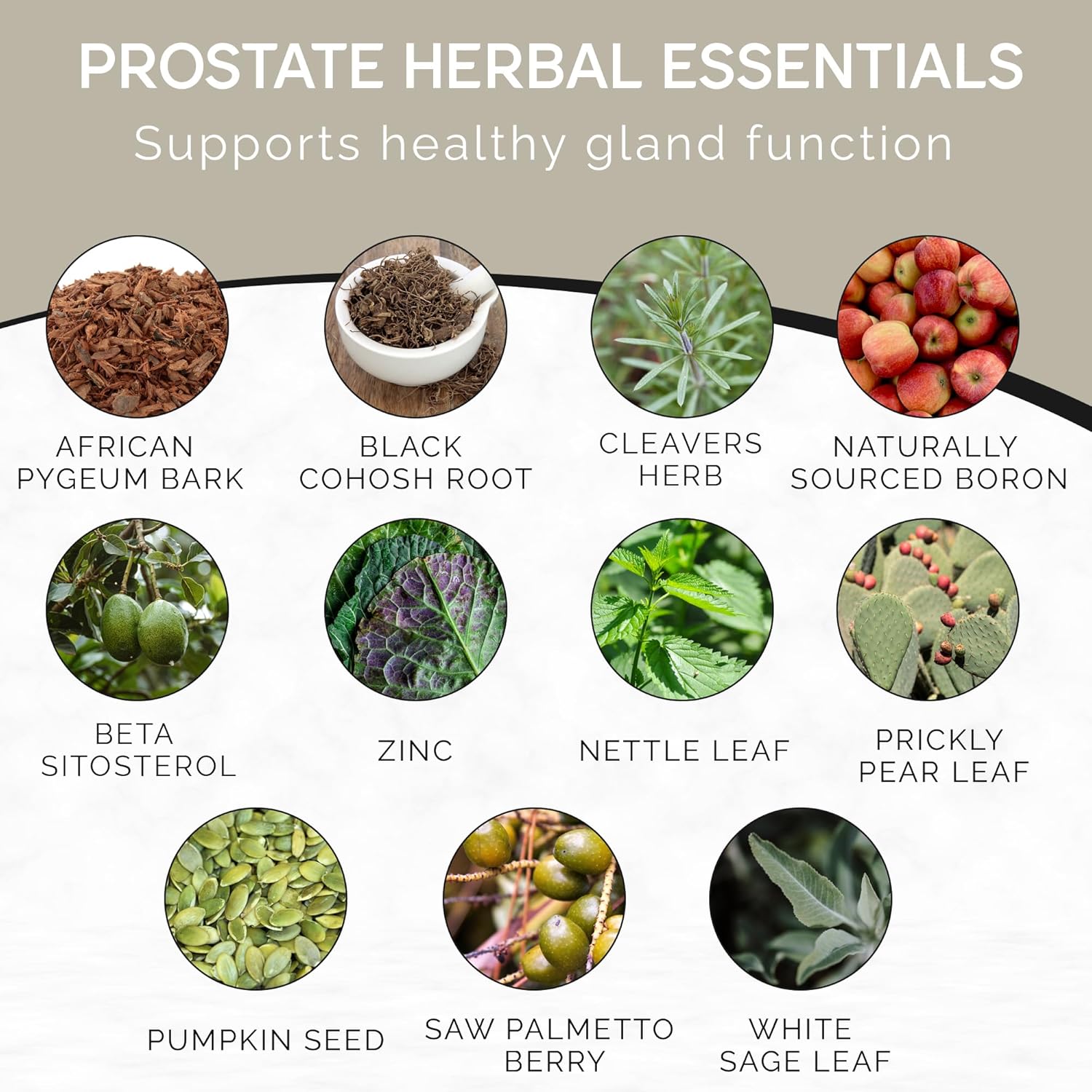 Organic 11-in-1 Prostate Support Supplement for Men | Pygeum and Saw Palmetto Complex with Beta-Sitosterol | Improve Sleep and Reduce Bathroom Trips (90ct)