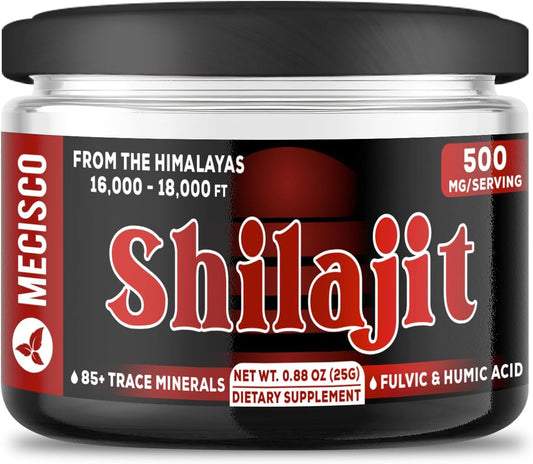 Organic 25g Shilajit Resin with 85+ Trace Minerals for Energy, Brain Health & Immune Support