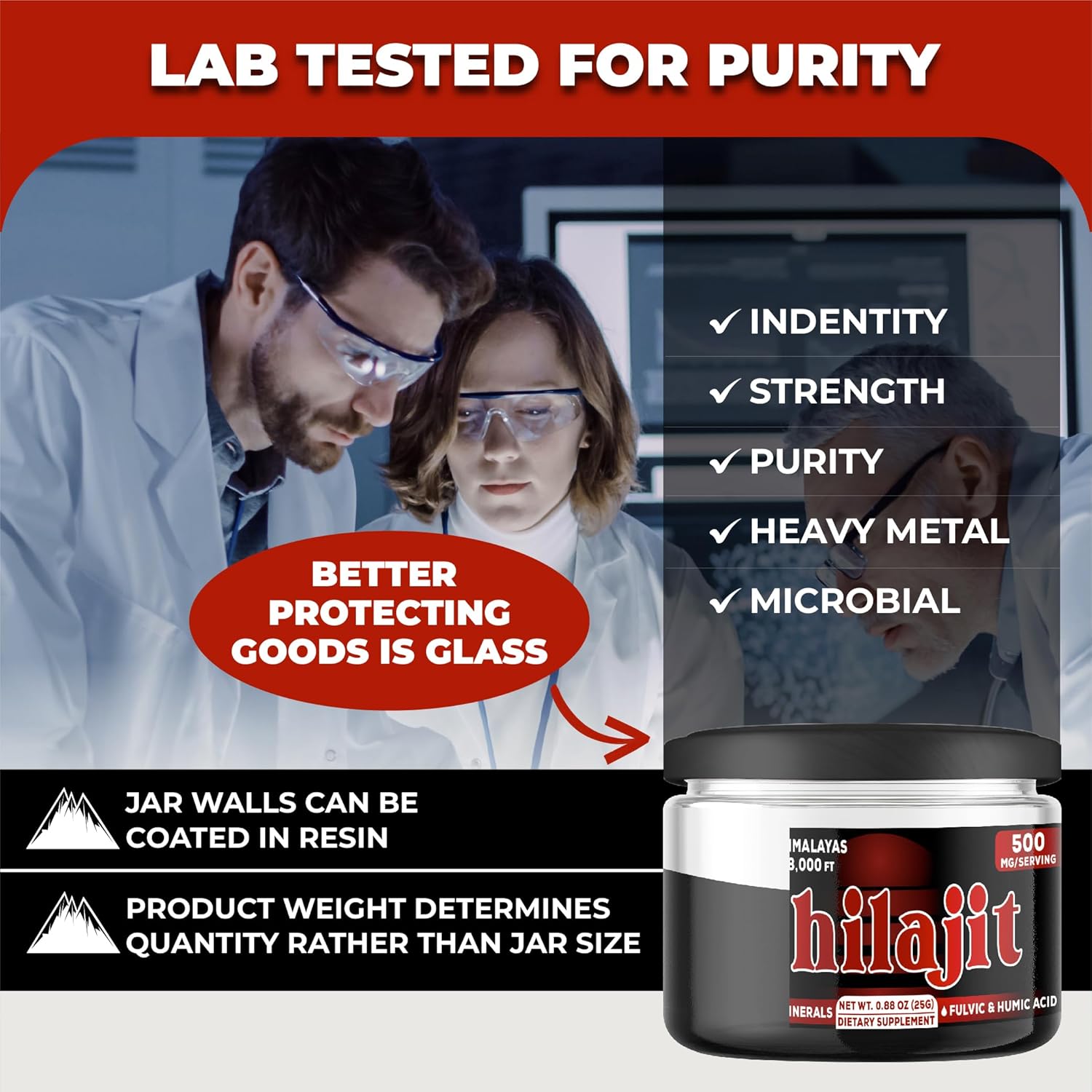 Organic 25g Shilajit Resin with 85+ Trace Minerals for Energy, Brain Health & Immune Support