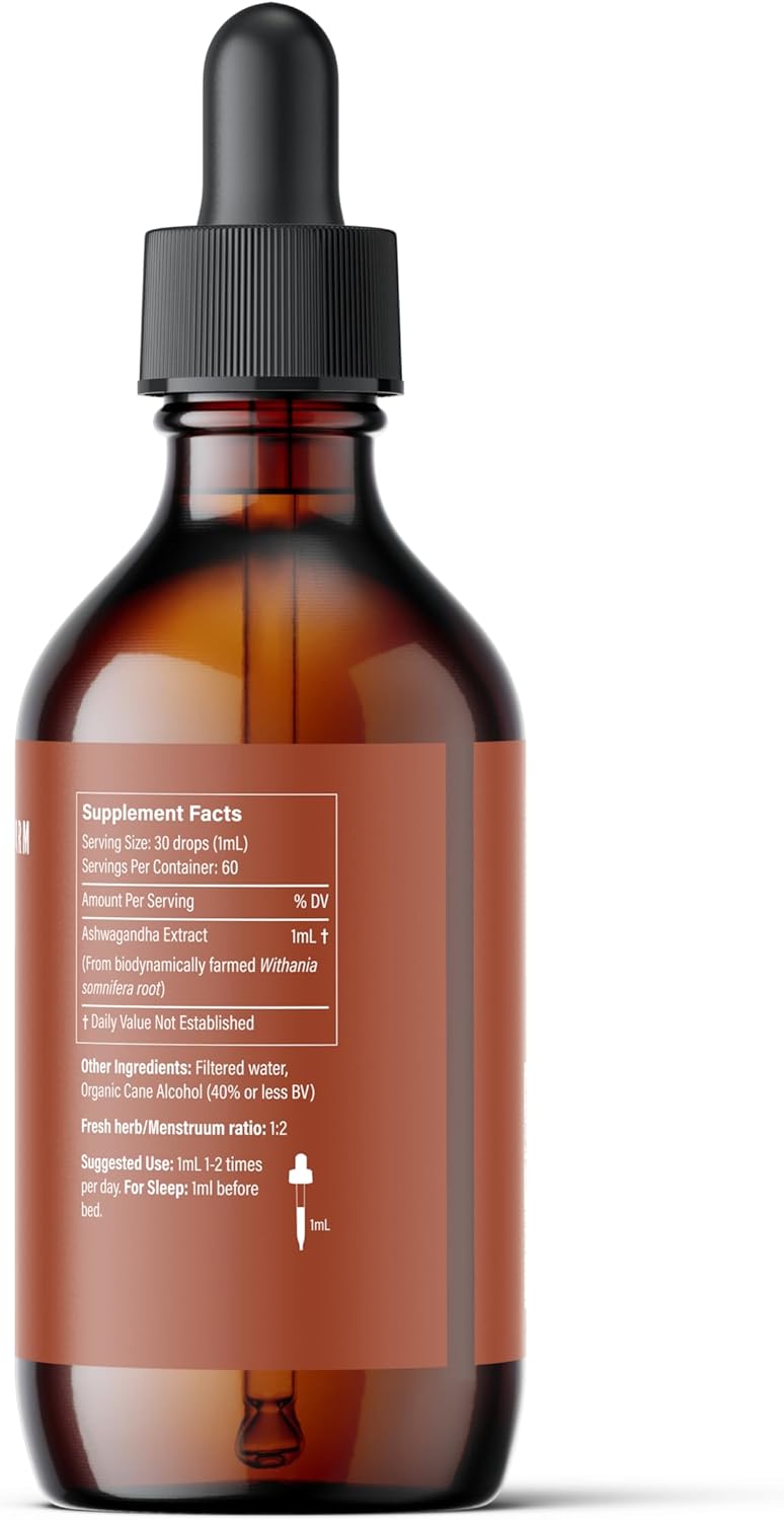 Organic 2oz Ashwagandha Spagyric Tincture - Fresh and Natural