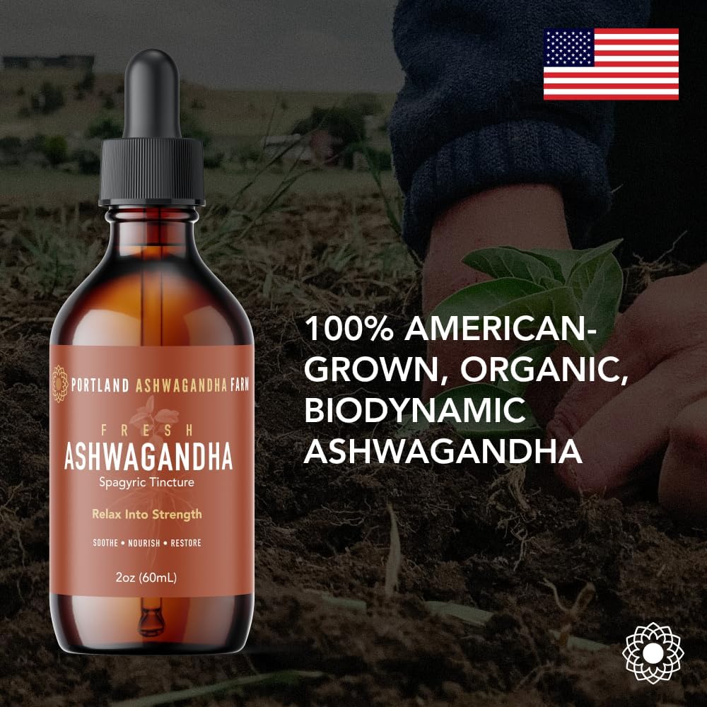 Organic 2oz Ashwagandha Spagyric Tincture - Fresh and Natural