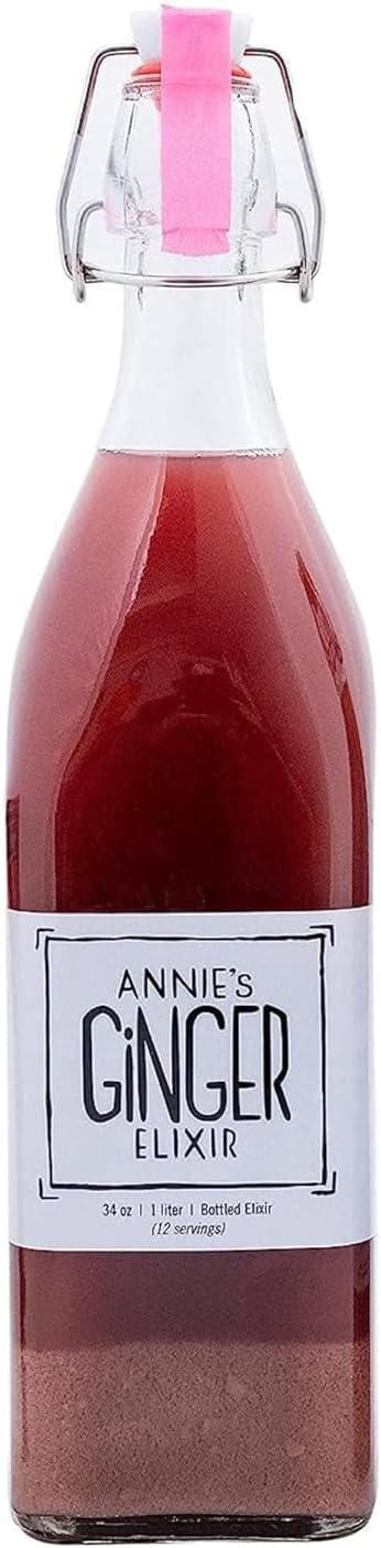 Organic 34oz 2-Pack Ginger Elixir Shot for Digestive Cleanse and Immune Defense, Non-GMO Wellness Beverage