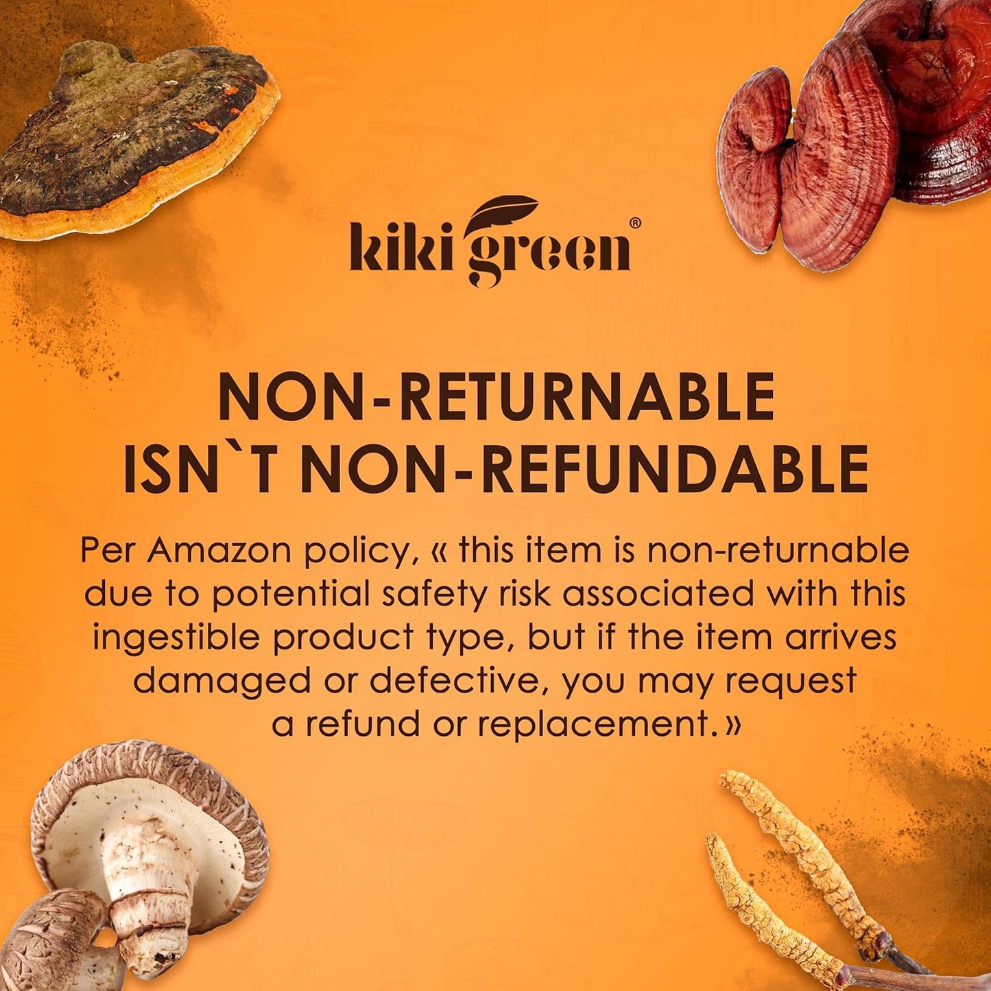 Organic 8 Mushroom Powder Blend - Lion's Mane, Reishi, Chaga, Cordyceps - 8 oz Supplement for Focus and Energy - Add to Coffee and Smoothies