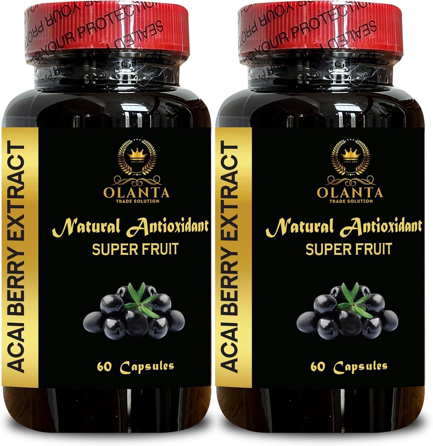 Organic Acai Berry Extract Supplement for Fertility - Antioxidant-Rich Pills - 240 Capsules