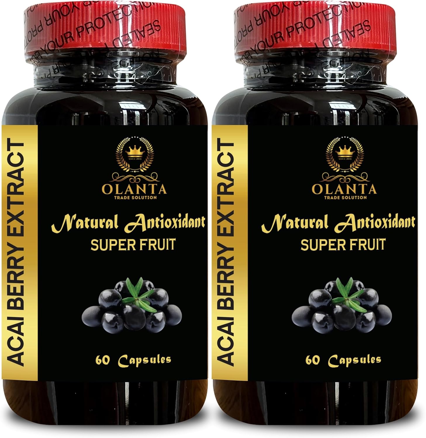 Organic Acai Berry Extract Supplement for Fertility - Antioxidant-Rich Pills - 240 Capsules