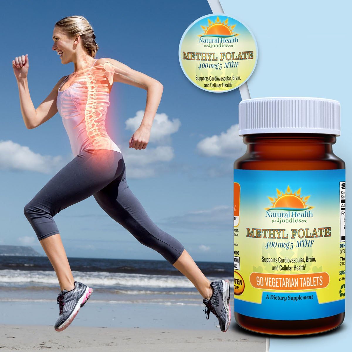 Organic Active Folate Quatrefolic Acid 5-MTHF Methylfolate for Prenatal Health & Development