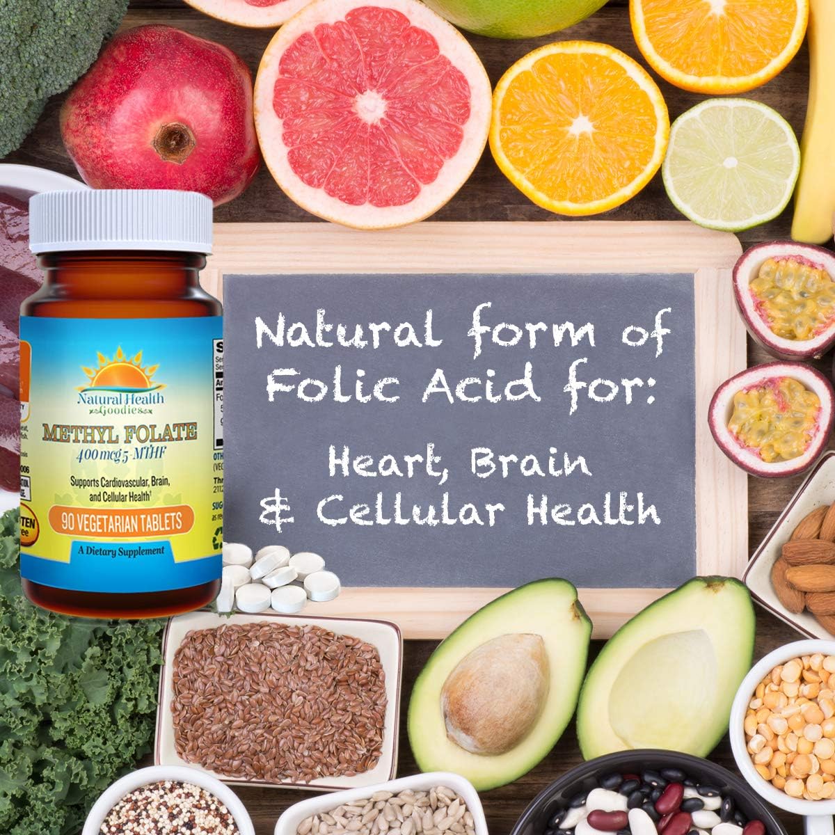 Organic Active Folate Quatrefolic Acid 5-MTHF Methylfolate for Prenatal Health & Development
