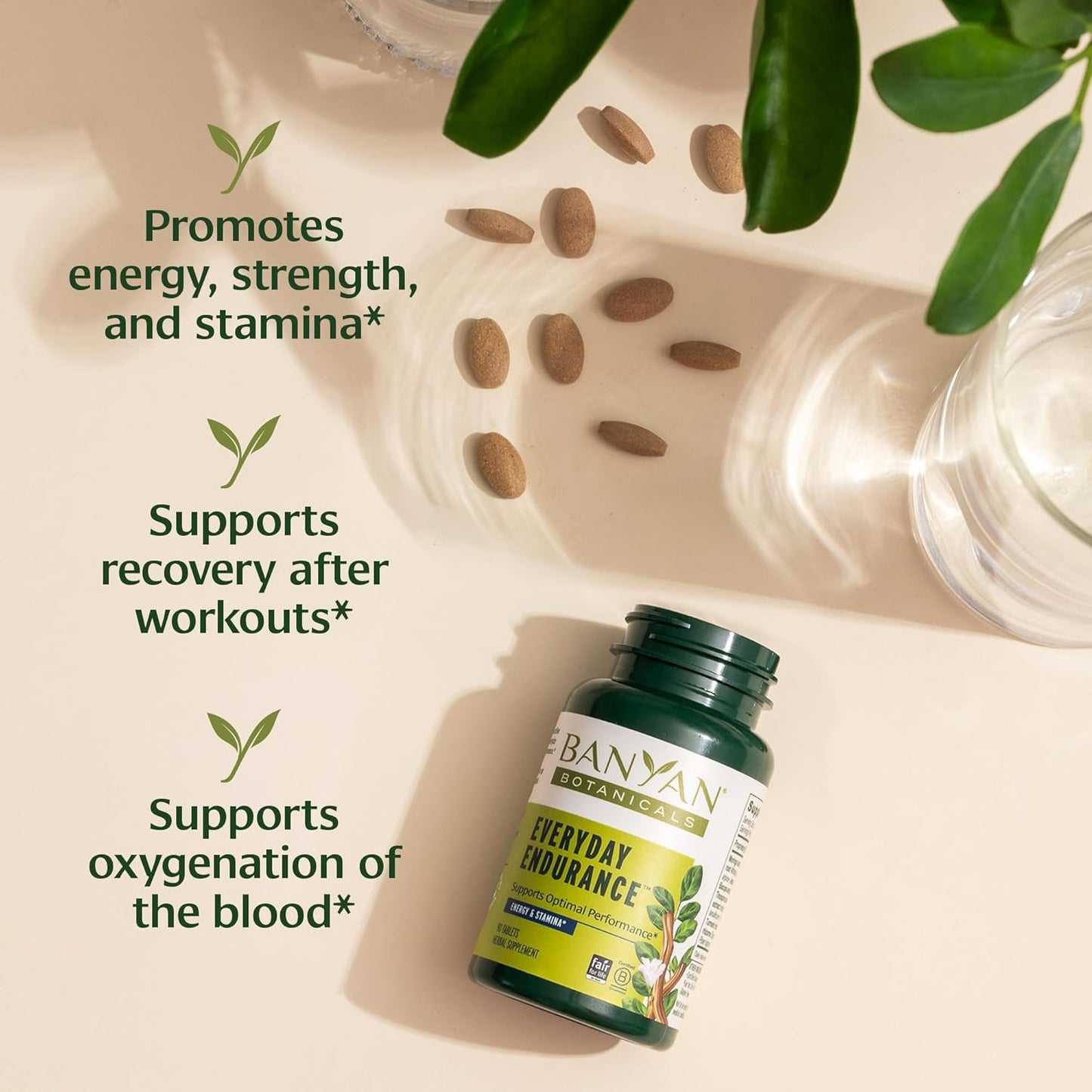 Organic Adaptogens Supplement for Energy and Focus - Herbal Superfoods - 90 Tablets