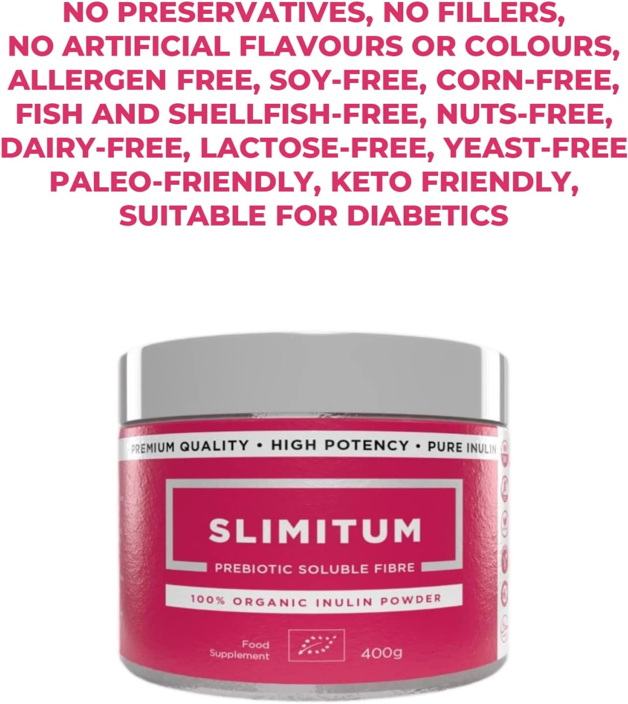 Organic Agave Inulin Powder - Premium 400g Pack for Gut Health and Intestinal Support