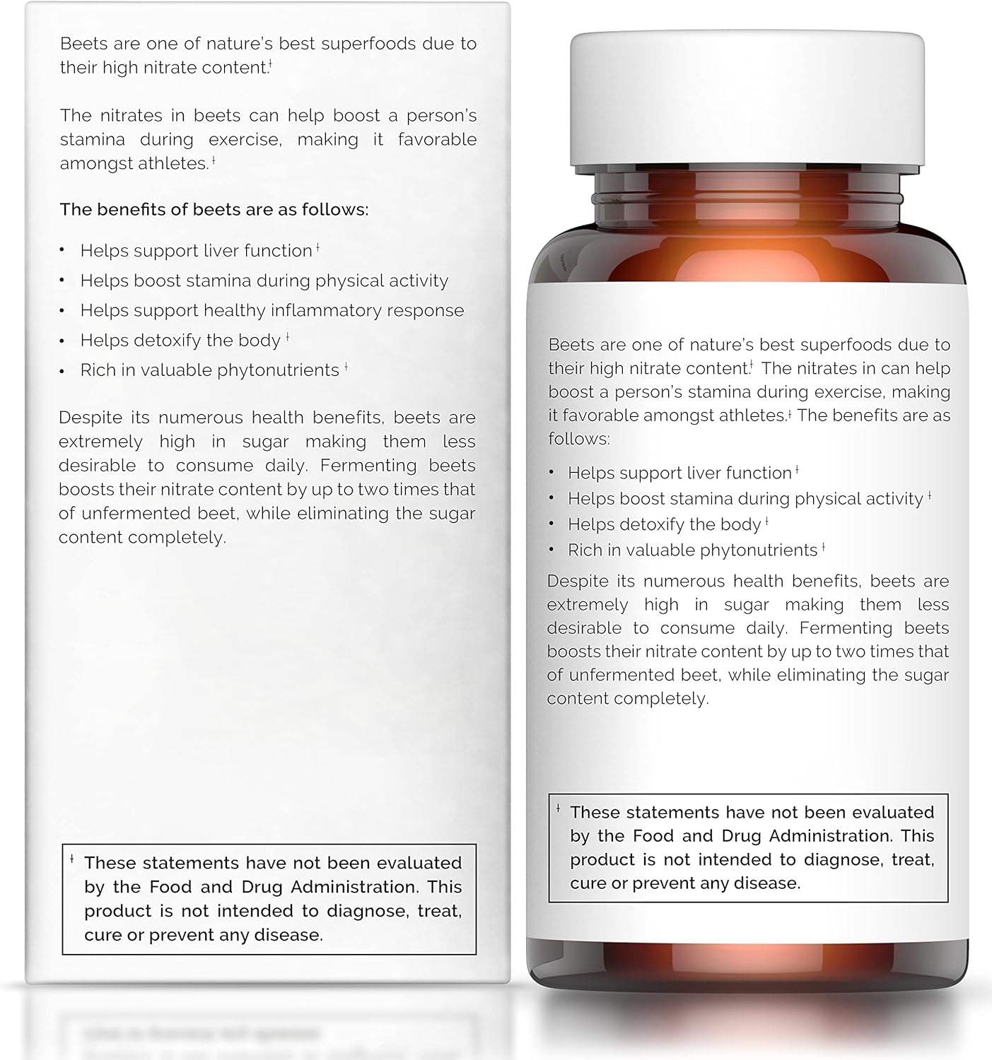 Organic Aged Beet Root Capsules for Stamina and Nitric Oxide - 30 Count - Sugar-Free Nitrate Supplement