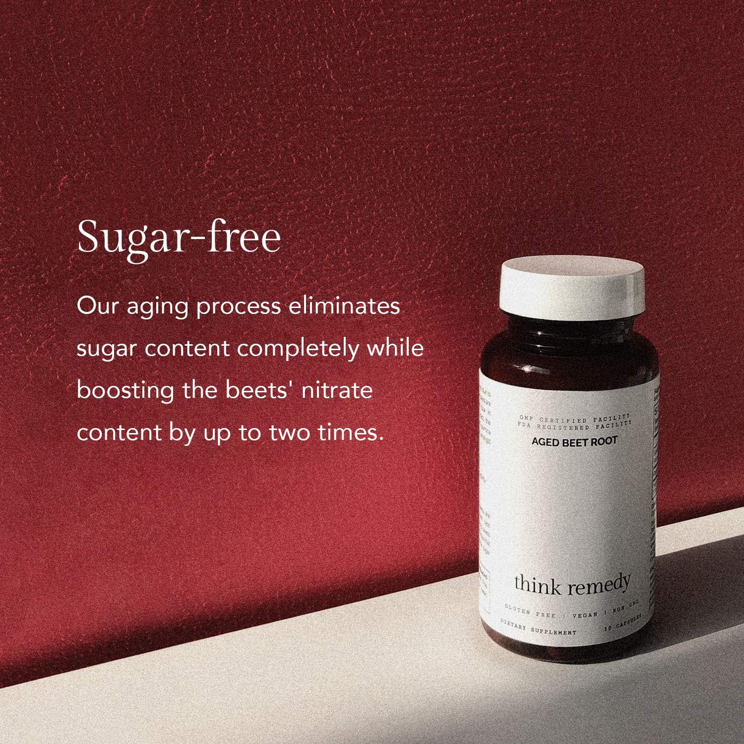 Organic Aged Beet Root Capsules for Stamina and Nitric Oxide - 30 Count - Sugar-Free Nitrate Supplement