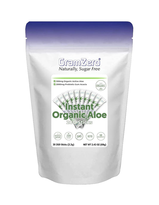 Organic Aloe 2GO Sticks - Unflavored, Perfect for Nutrition Club Loaded Tea