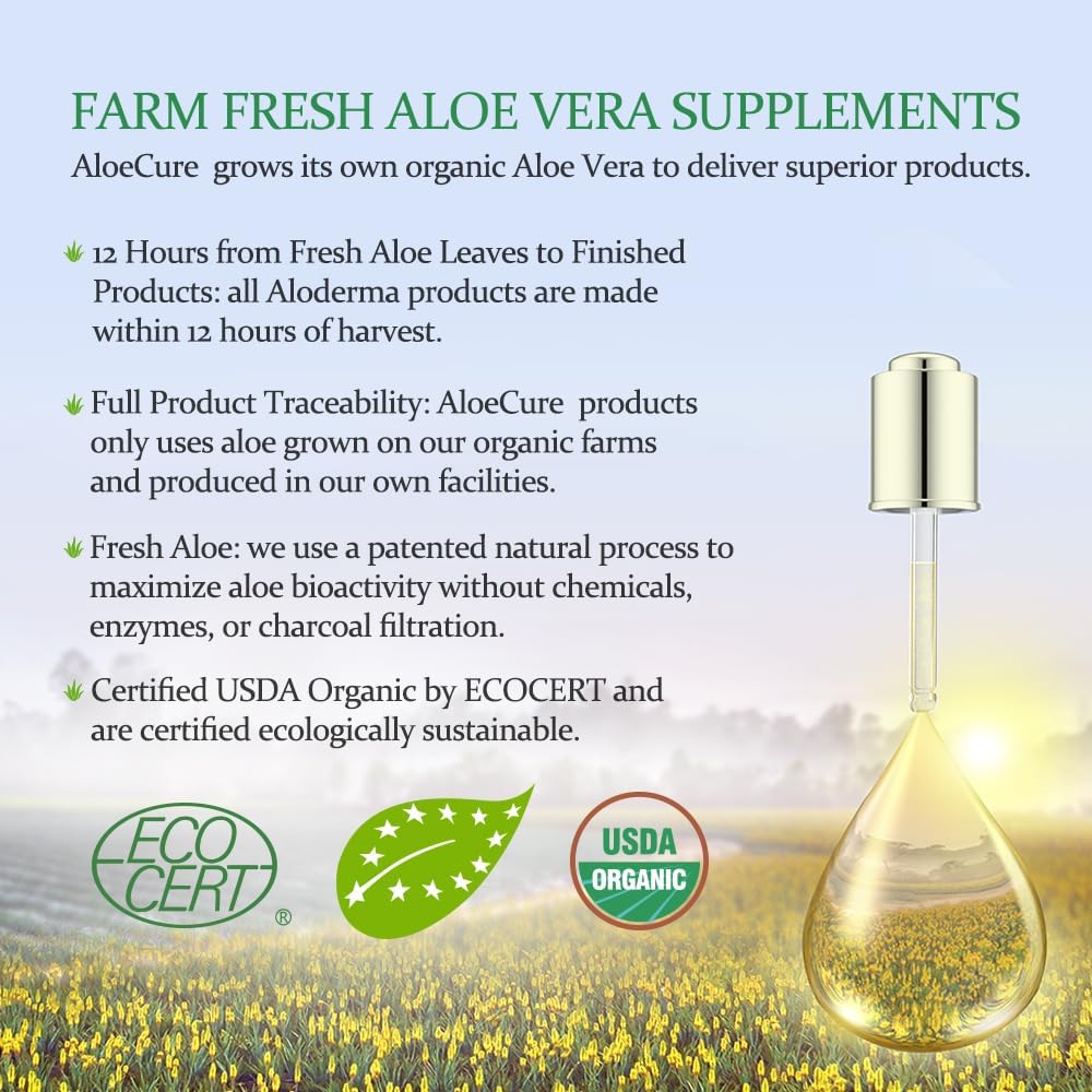Organic Aloe Vera Capsules Pack - 3 Pieces with VeraFlex, Probiotics, and Enzymes