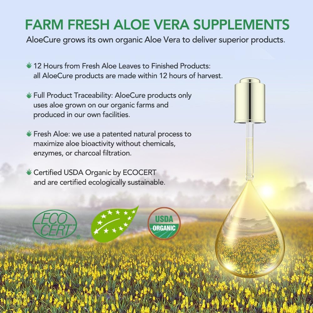 Organic Aloe Vera Capsules Pack - 4 Pack Bundle with VeraFlex and Aloe Vera Capsules