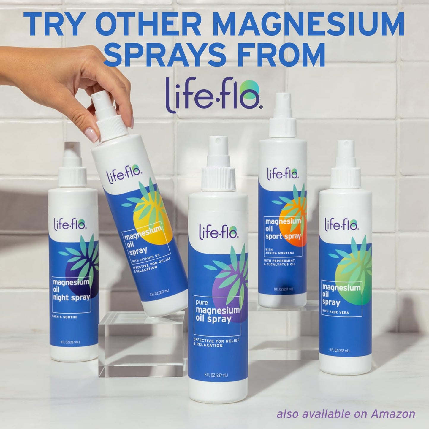 Organic Aloe Vera Magnesium Chloride Spray for Calming Muscles and Joints, Soothes Skin, 8oz Spray - 60 Day Guarantee