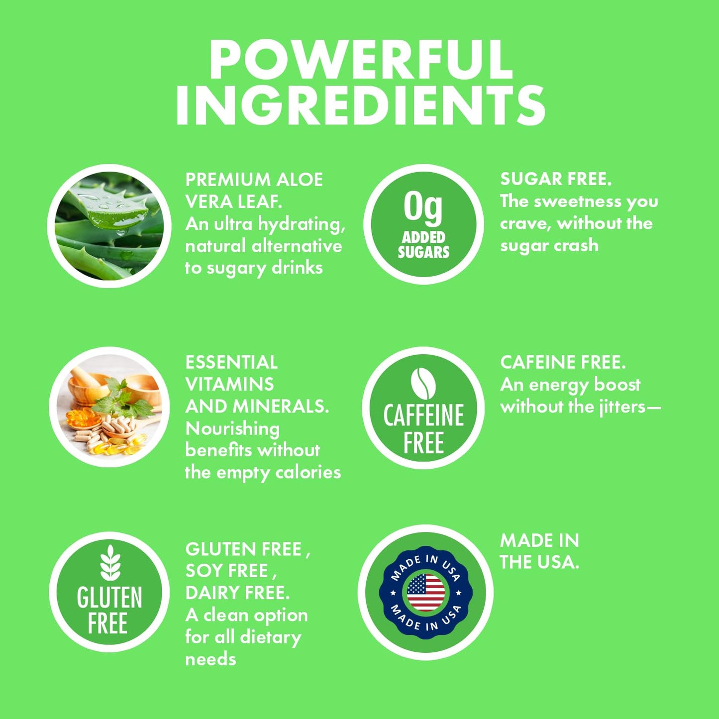 Organic Aloe Vera Powder Drink Mix - Hydration Booster with Pure Aloe Juice - Made in USA - Antioxidant Rich - Pineapple Flavor - 40 Servings