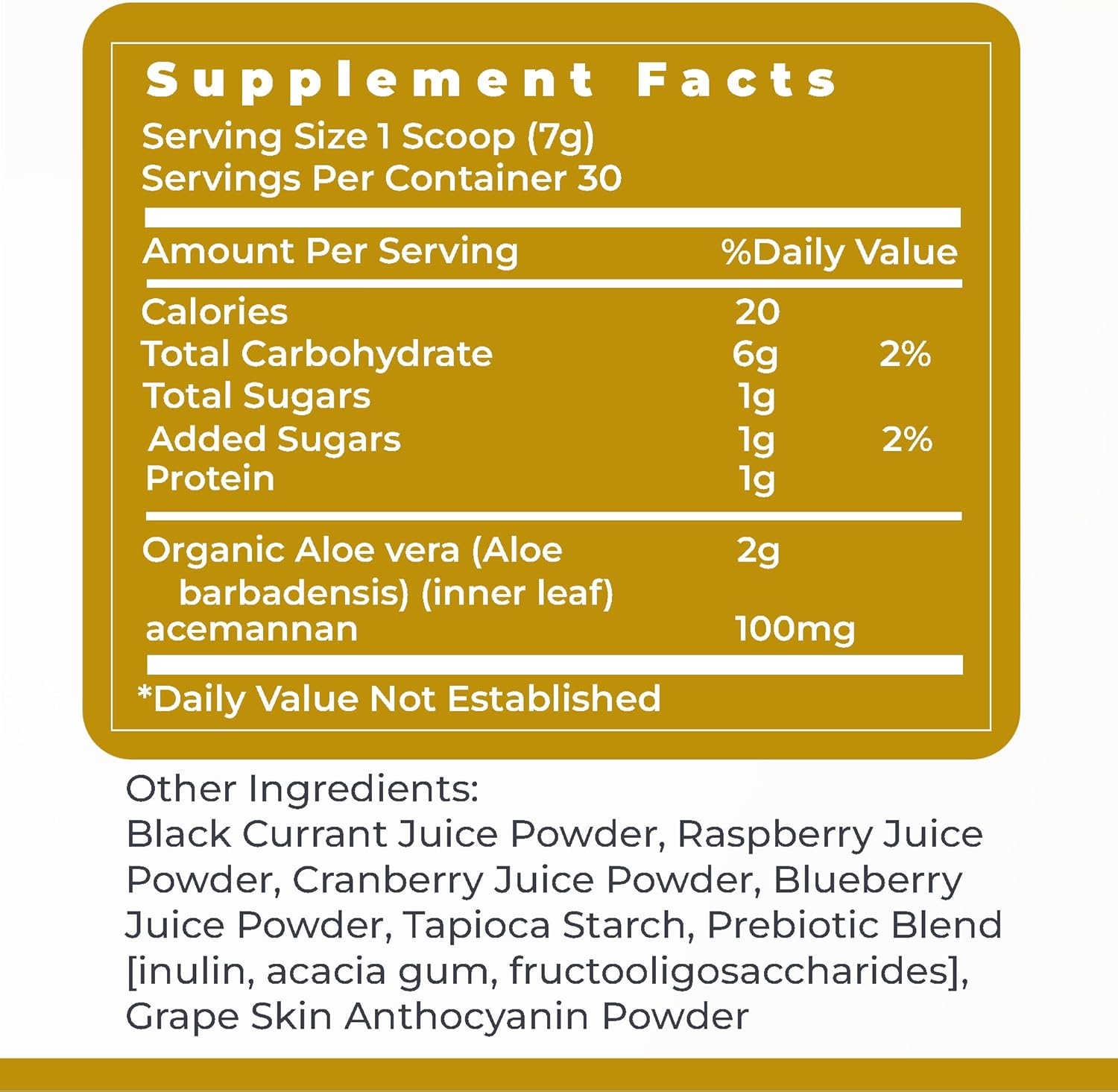 Organic Aloe Vera Powder Drink Mix - Skin & Digestion Support, Acemannan & Antioxidants, Mixed Berry Flavor, 7.4 Oz (30 Servings)