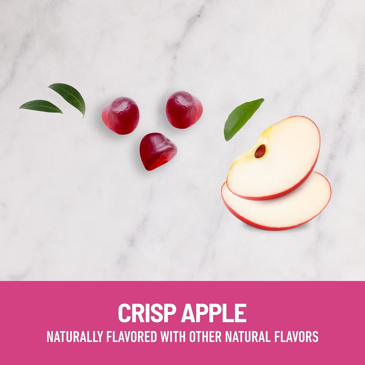 Organic Apple Cider Vinegar Gummies - 500mg per Serving - Crisp Apple Flavor - 45 Servings
