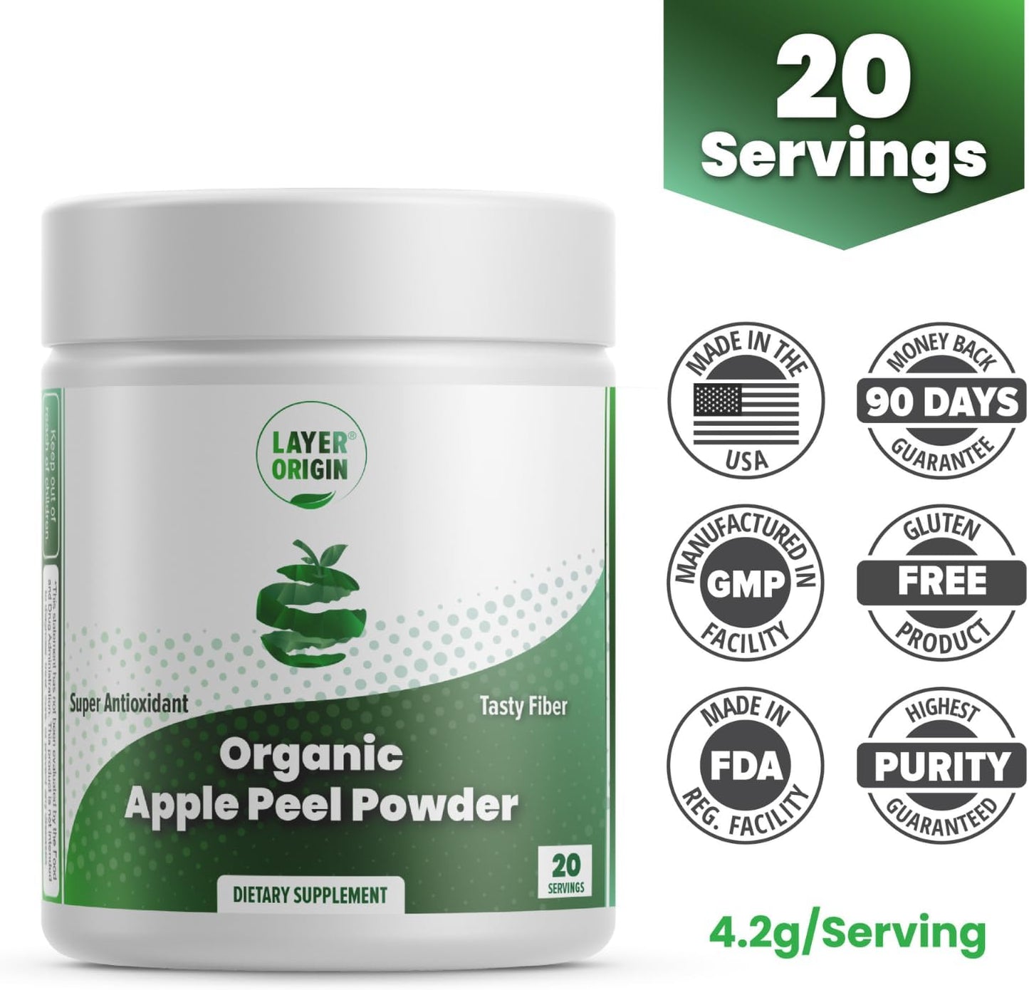 Organic Apple Peel Powder Enhances Akkermansia and Bifidobacteria with Layer Origin Technology