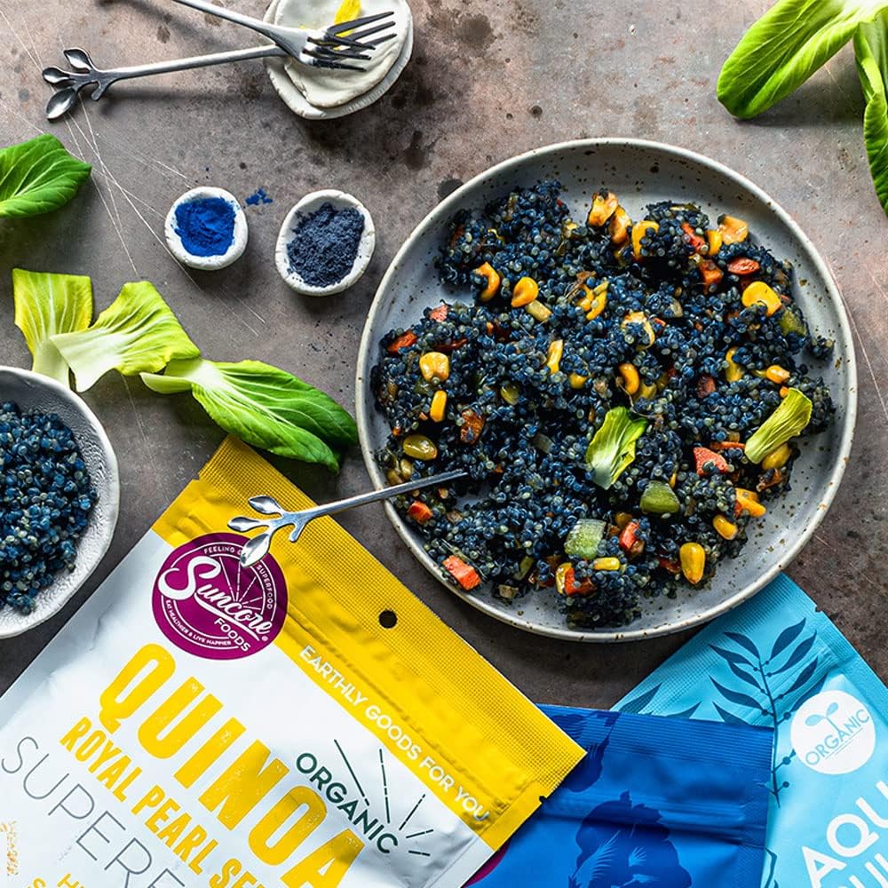 Organic Aqua Blue Spirulina Powder - 2 oz Bag - Gluten-Free, Non-GMO, Plant-Based - Ideal for Food Coloring, Baking, Drinks, Smoothies