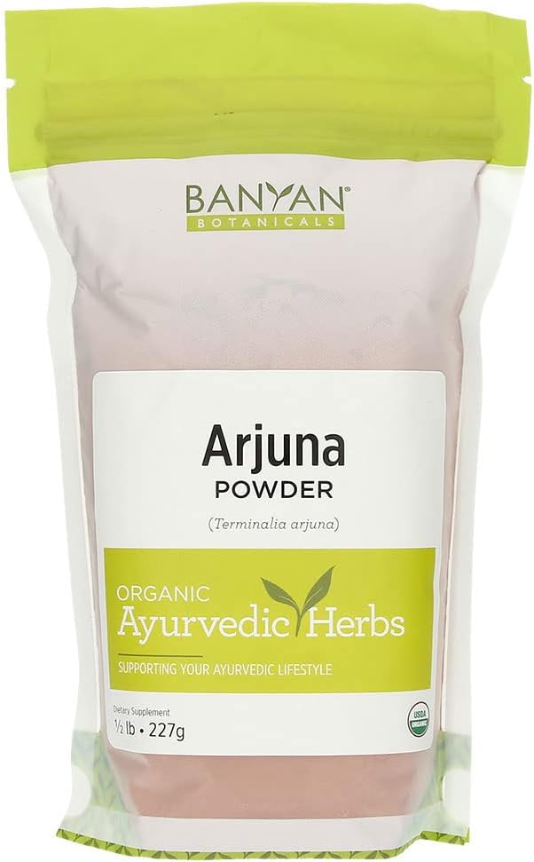 Organic Arjuna Bark Powder - Traditional Herbal Heart Supplement for Proper Heart Function - Non-GMO, Vegan - 1/2 lb.