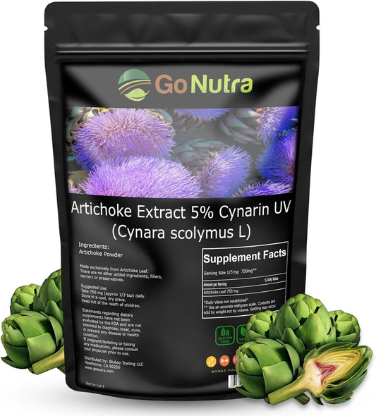 Organic Artichoke Extract Powder - High Cynarin Content - Pure Leaf & Stem - 4oz - 150 Servings
