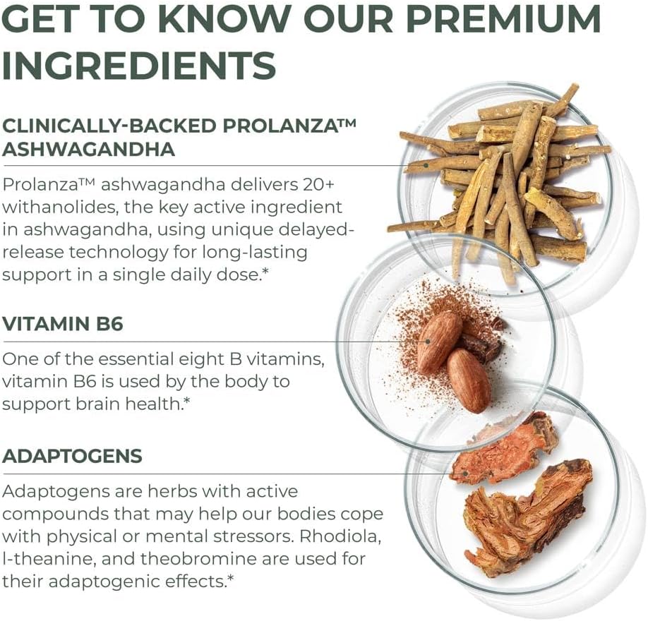 Organic Ashwagandha and L-Theanine Stress Relief Supplement for Women and Men - 30 Capsules