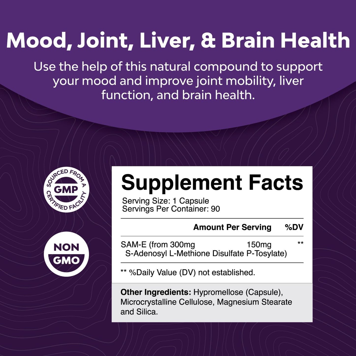 Organic Ashwagandha Capsules and SAM-E Brain Supplement Bundle for Brain and Mood Support - Natural Nootropic and Mood Enhancer with Thyroid and Adrenal Support
