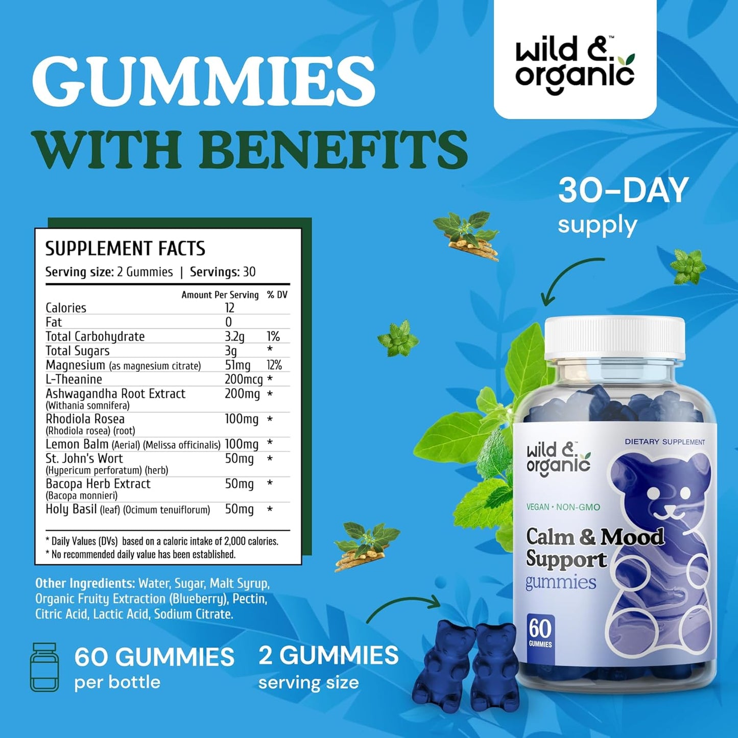 Organic Ashwagandha Gummies for Calm and Mood Support