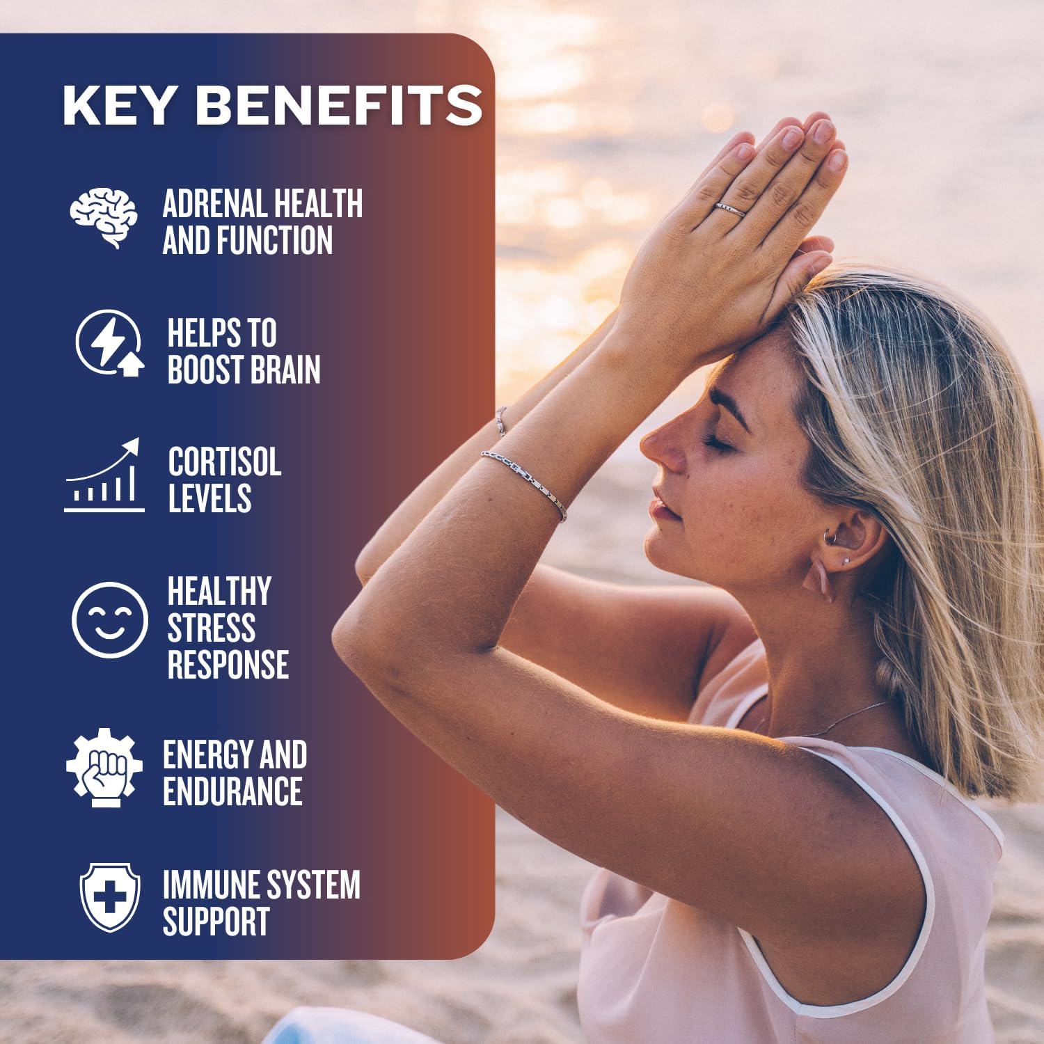 Organic Ashwagandha & L-Theanine Stress Relief Formula - Mood & Cognitive Support, Brain Health - 90 Capsules