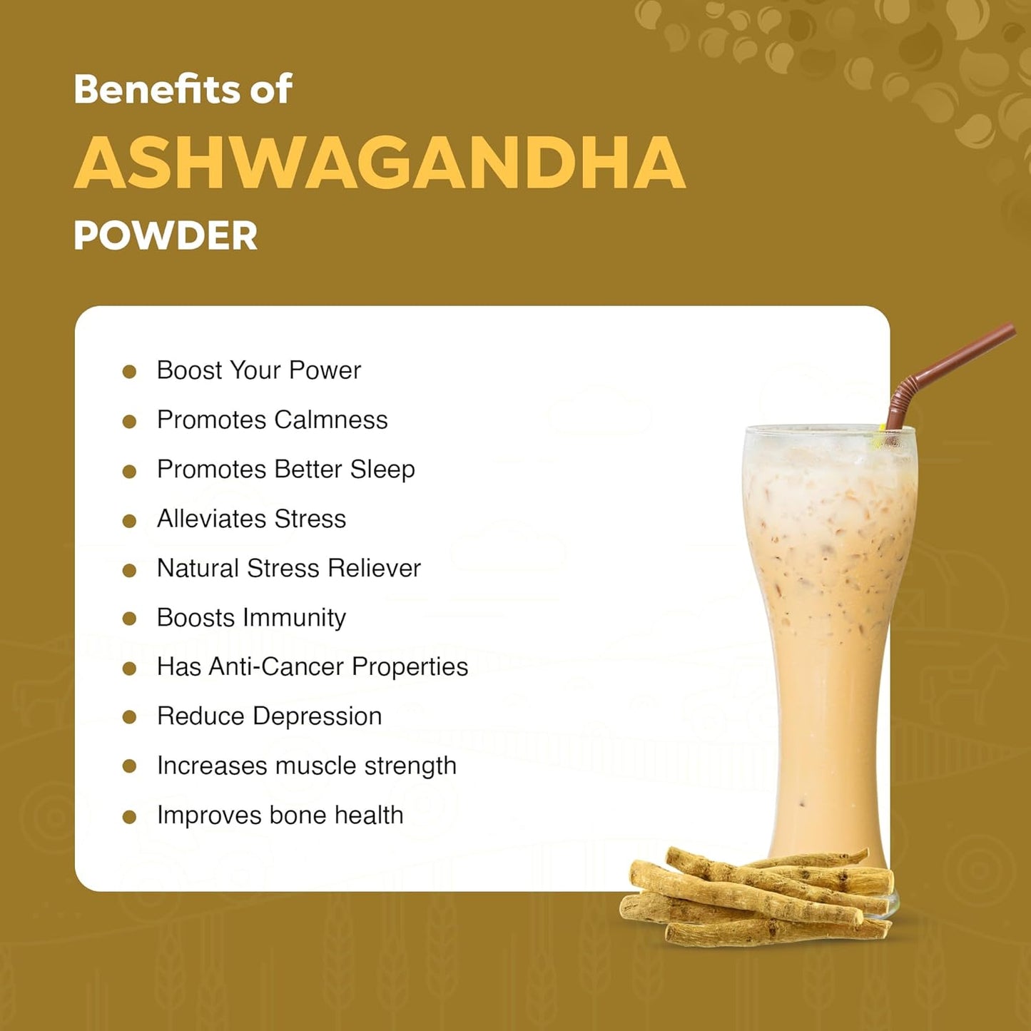 Organic Ashwagandha Root Powder - Non-GMO, Vegan-Friendly LuxuryLeaf for Health & Wellness