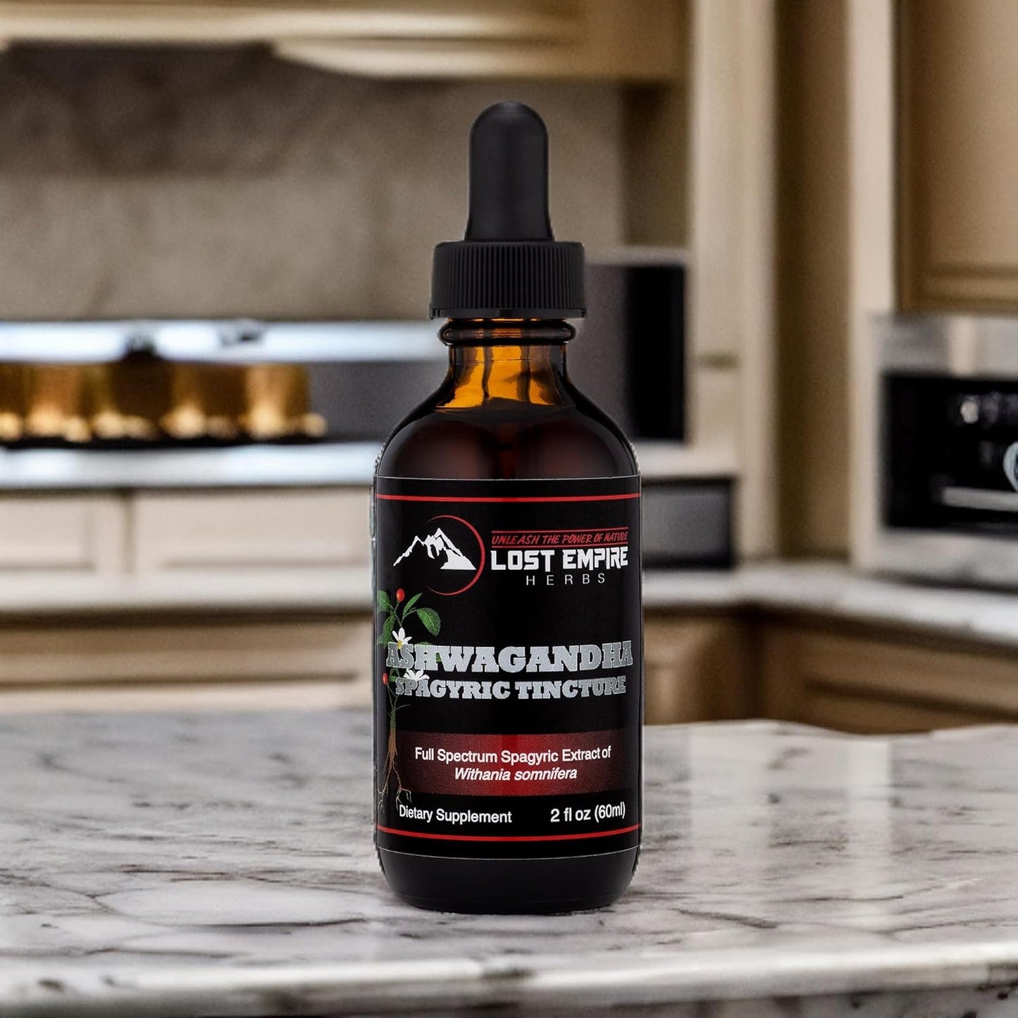 Organic Ashwagandha Spagyric Tincture - Liquid Drops for Men and Women - Promotes Sleep and Balances Cortisol - USA Grown Root Extract - 2 fl oz