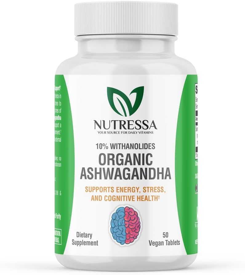 Organic Ashwagandha Supplement by Nutressa - Natural Stress Relief and Immune Support