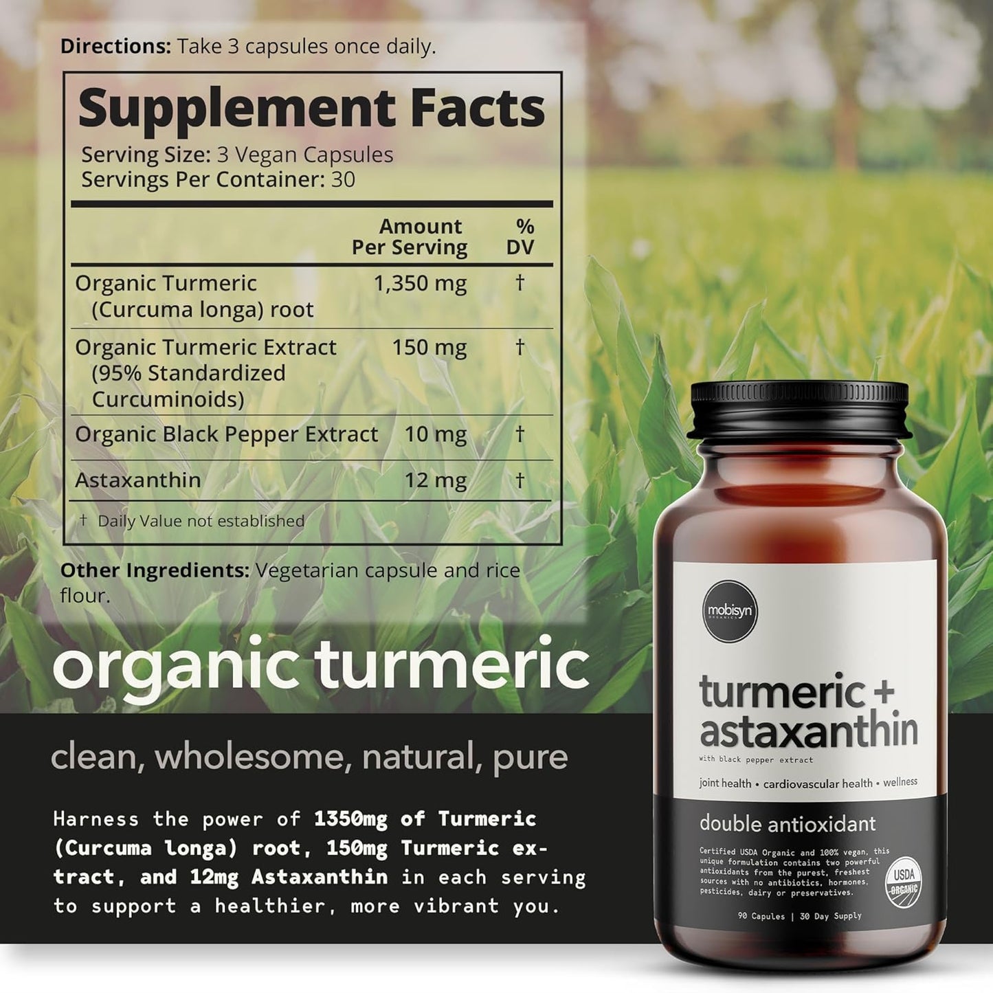 Organic Astaxanthin and Turmeric Curcumin Joint Support Bundle - Enhanced with Glucosamine, Collagen Type II, Chondroitin, MSM, Vitamin C, and Pure Krill Oil